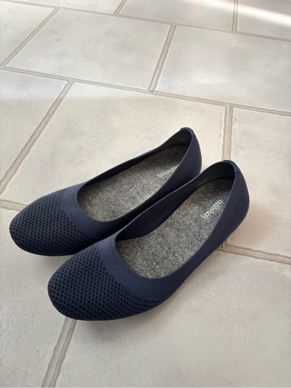 allbirds Women’s Navy Knit Ballet Flats